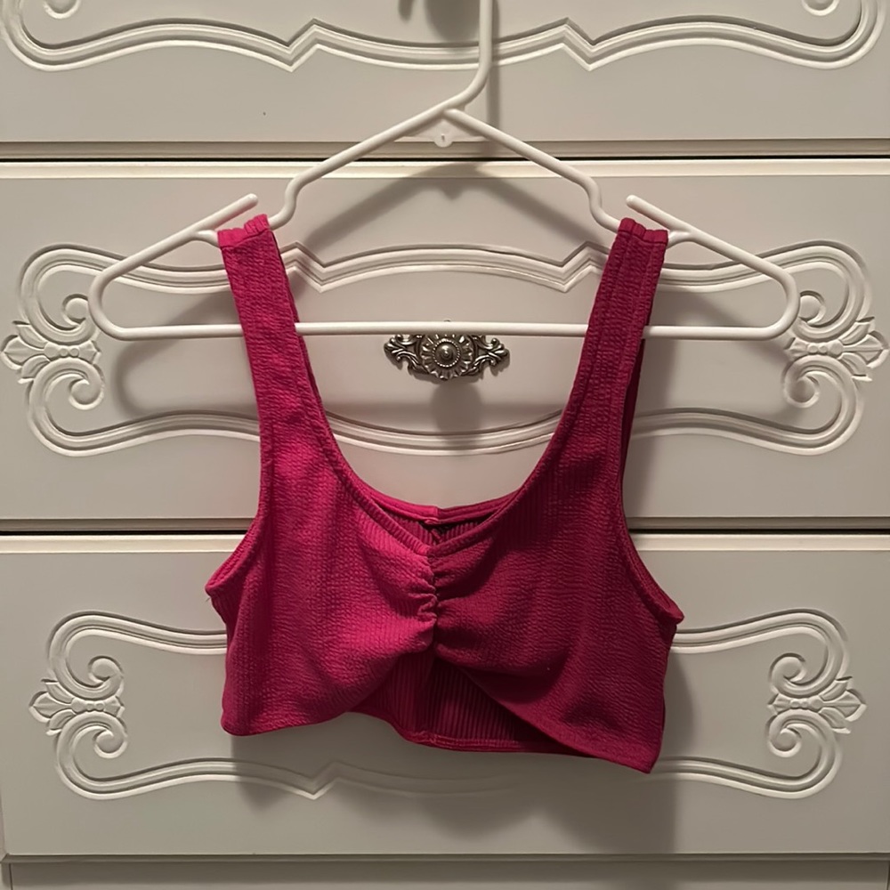 Pink Crop Tank Top